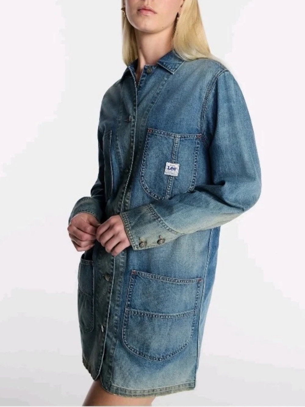 Lee Kacey Musgraves Denim Chore Dress Jacket Size XS Western Coastal Cowgirl